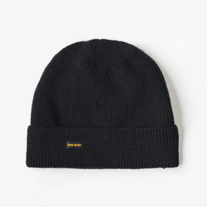 Iron Heart Wool Ribbed Beanie Black IHG080 front
