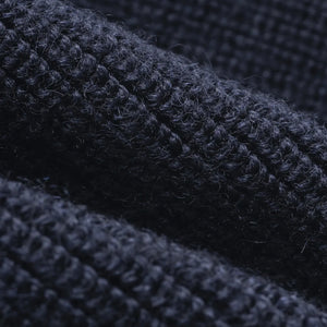 Iron Heart Wool Ribbed Beanie Navy IHG080 wool knit