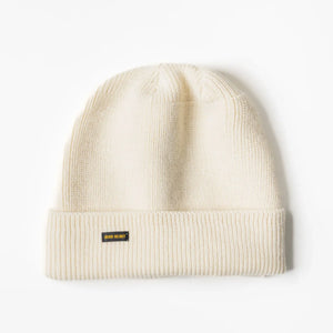 Iron Heart Wool Ribbed Beanie White IHG080 front