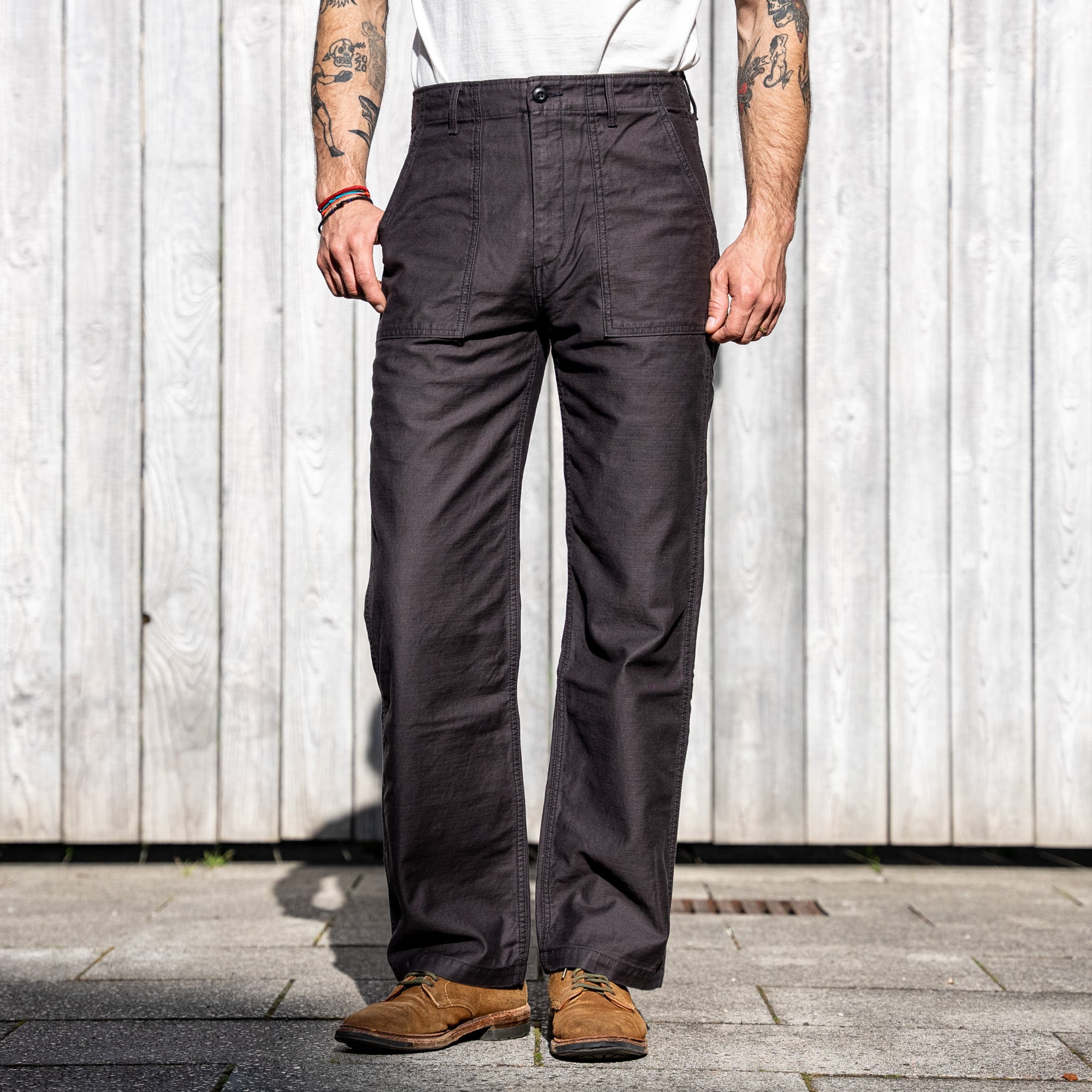 orSlow US ARMY SLIM FIT FATIGUE PANTS (black stone) – unexpected store