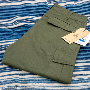Japan Blue 9,5oz Fatigue Ripstop Modern Military Cargo – Olive Drab / Loose Straight