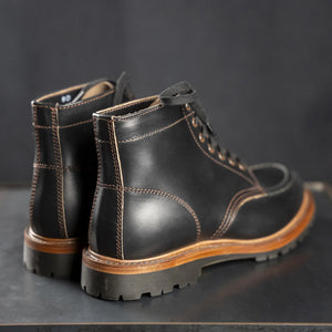 John Lofgren Chapman Boots Black Horween Chromexcel Leather backside