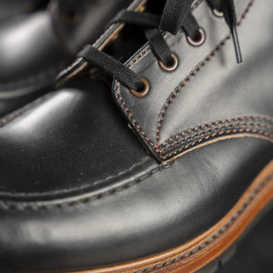 John Lofgren Chapman Boots Black Horween Chromexcel Leather detail eyelets and laces