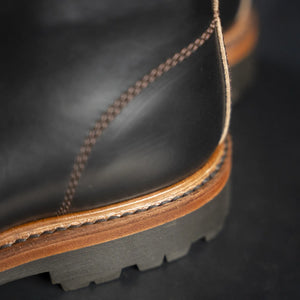 John Lofgren Chapman Boots Black Horween Chromexcel Leather detail heel