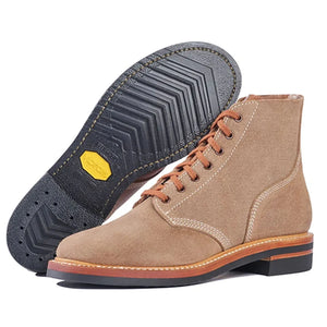 John Lofgren M43 Service Shoes Natural Roughout Chromexcel pair showing sole unit