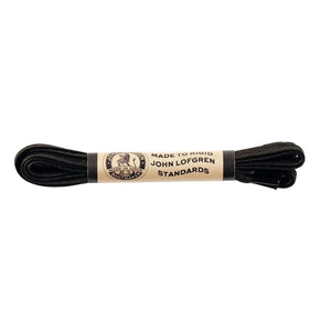 John Lofgren 47 inch Flat Waxed Cotton Boot Laces Black
