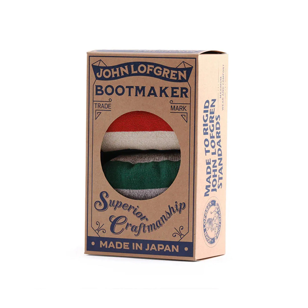 John Lofgren Boot Socks Frontier Striped Pack of 2 box