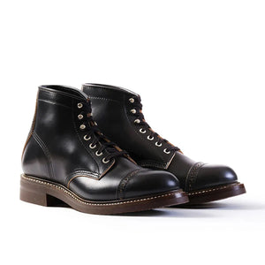 John Lofgren Combat Boots Black Horween Chromexcel Leather pair semi profile