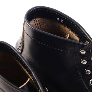 John Lofgren Combat Boots Black Horween Chromexcel Leather detail collar