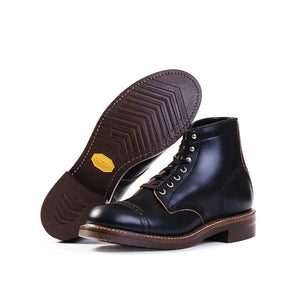 John Lofgren Combat Boots Black Horween Chromexcel Leather pair showing sole unit