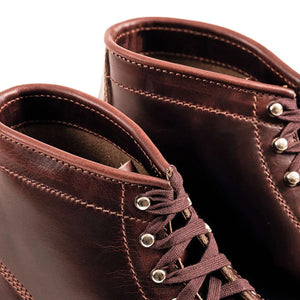 John Lofgren Combat Boots Timber Horween Chromexcel Leather detail collar
