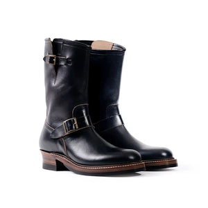 John Lofgren Wabash Engineer Boots Black Horween Chromexcel pair from side