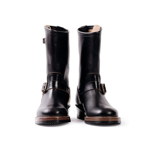 John Lofgren Wabash Engineer Boots Black Horween Chromexcel pair front
