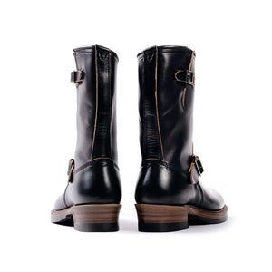 John Lofgren Wabash Engineer Boots Black Horween Chromexcel pair backside