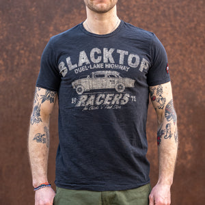 Johnson Motors Blacktop Racers T-Shirt – Oiled Black