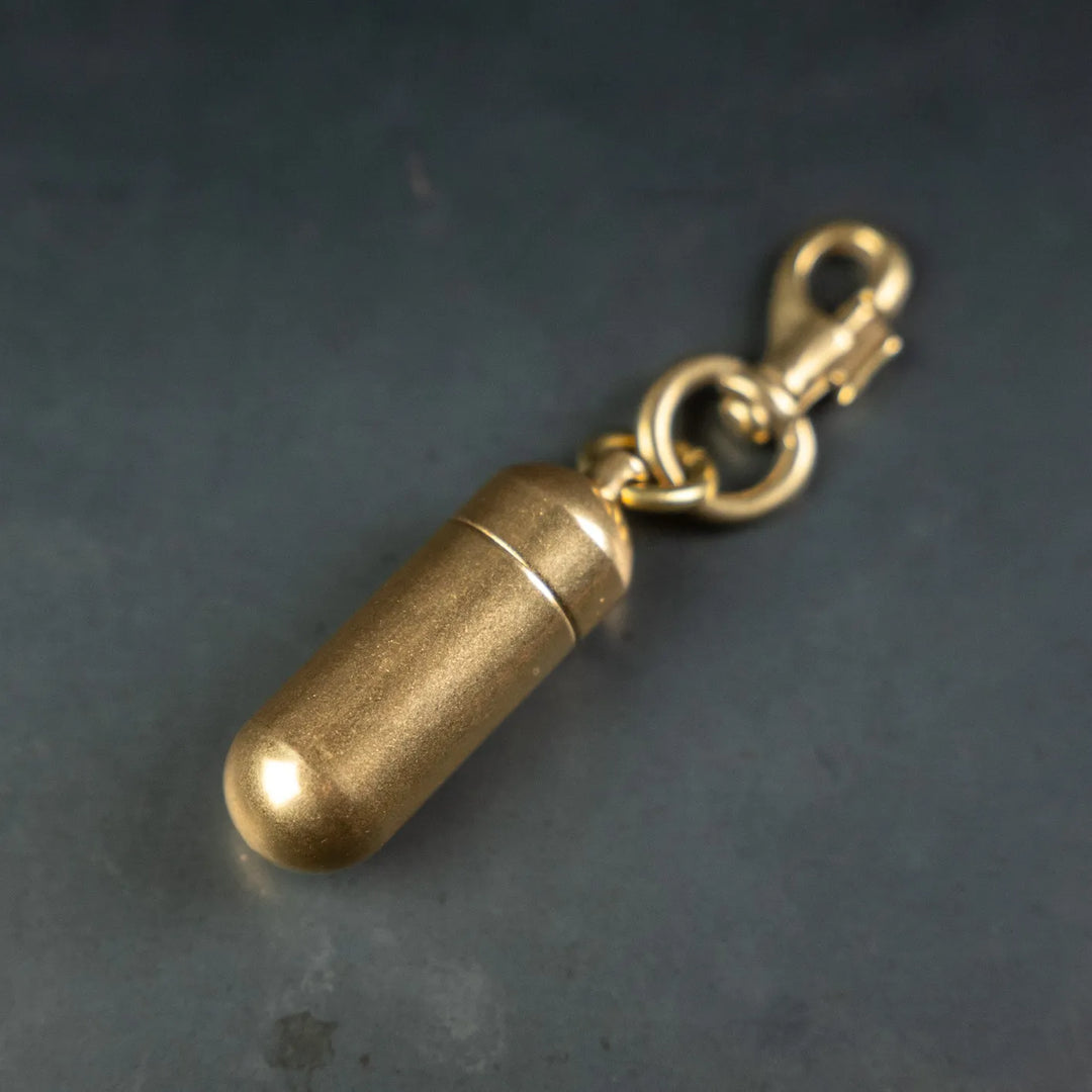 Kobashi Studio Capsule Key Chain Large Solid Brass