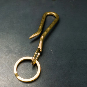 Kobashi Hand-Hammered Key Hook Solid Brass