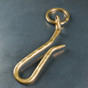 Kobashi Hand-Hammered Key Hook - Solid Brass