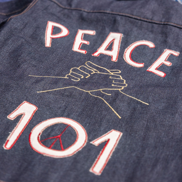 Lee 101 11,5oz Selvedge “Jelt” Denim Overshirt – Peace Back Patch