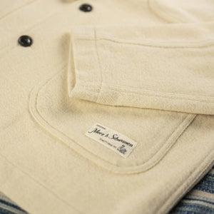 Merz b Schwanen 13oz Burel Wool Jacket Nature Close Up Sleeve