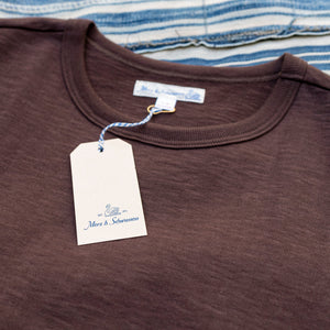 Merz b. Schwanen 2S14 13,4oz Heavy Loopwheeled T-Shirt – Coffee