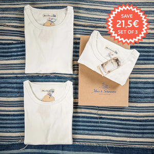 Merz b Schwanen 215 Loopwheeled TShirt White Pack of three folded with box sticker