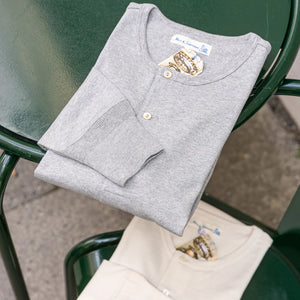merz b schwanen 7oz midcentury longsleeve henley 2m06 statementstore-munich folded