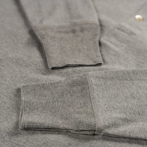 Merz b. Schwanen 2M06 6.8oz Mid-Century Longsleeve Henley – Grey Melange
