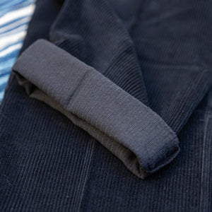 Merz b. Schwanen 10,3oz Corduroy Pleat Chino – Black / Relaxed Tapered