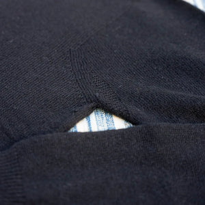 Merz b. Schwanen Merino, Silk & Cashmere Knitted Long Sleeve – Deep Black