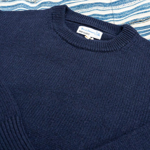 Merz b. Schwanen Merino x Cashmere Crewneck Sweater – Dark Navy / LOCC01