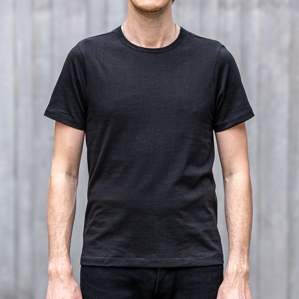 Merz b. Schwanen 215 8,6oz Loopwheeled T-Shirt – Deep Black