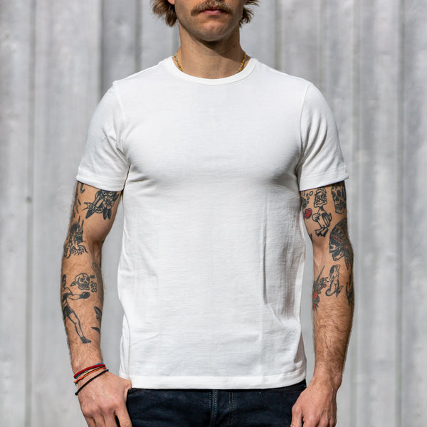 Merz b. Schwanen 215 8,6oz Loopwheeled T-Shirt – White