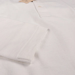 Merz b Schwanen 2S08 11oz Heavy Loopwheeled Henley White close up cuff