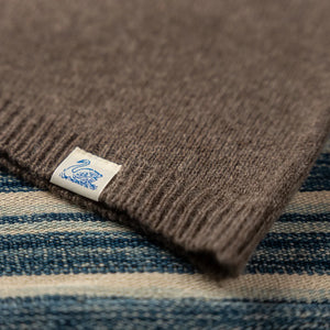 Merz b Schwanen Merino Silk Cashmere Knitted Long Sleeve Grain close up hem