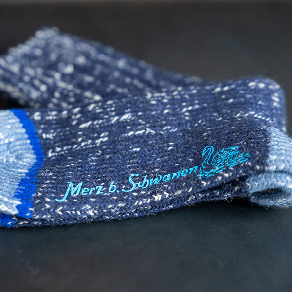 Merz b. Schwanen Merino Rib Socks – Ink Blue / MW72