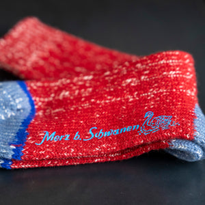 Merz b. Schwanen Merino Rib Socks – Red / MW72