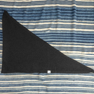 Merz beim Schwanen Merino Wool Cashmere Silk Triangle Scarf Deep Black SKTS02 flat