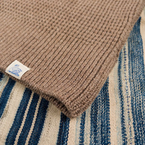 Merz b Schwanen Merino Wool Cashmere Waffle Sweater Grain detail hem