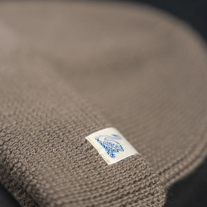 Merz b Schwanen Merino Wool Beanie Grain Detail Label