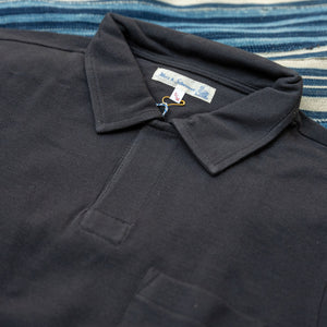 Merz b. Schwanen 7,2oz Loopwheeled Pique Polo Shirt – Charcoal