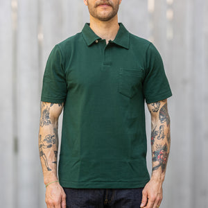 Merz b. Schwanen 7,2oz Loopwheeled Pique Polo Shirt – Classic Green