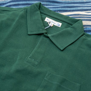 Merz b. Schwanen 7,2oz Loopwheeled Pique Polo Shirt – Classic Green
