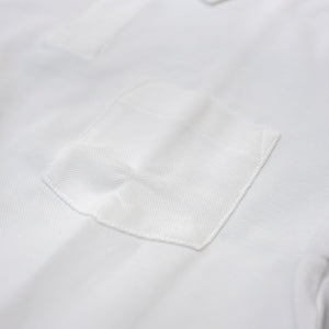 Merz b. Schwanen 7,2oz Loopwheeled Pique Polo Shirt – White