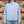 Merz b Schwanen Women 5oz Cropped Boxy Oxford Shirt Lightblue worn front