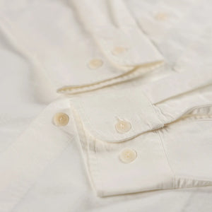 Merz b Schwanen Women Cropped Oxford Shirt White cuffs detail