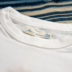 Merz b Schwanen Women 7oz Authentic TShirt White detail crew neck and neck label