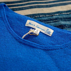Merz b Schwanen Women Merino Silk Cashmere Sweater Blue detail label