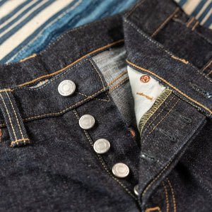 Momotaro 200 16oz Tokuno Selvedge Jeans Classic Tapered GTB Stripes button fly