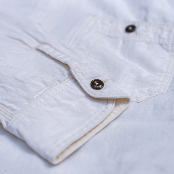Momotaro Jeans 5oz Selvedge Chambray Work Shirt – Natural White